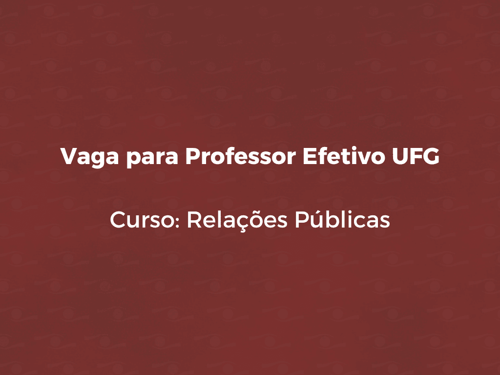 Vaga efetiva UFG