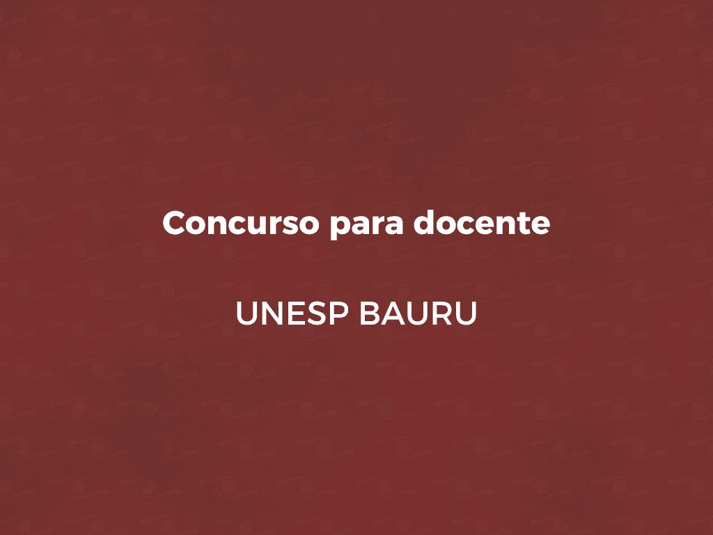 Concurso UNESP Bauru
